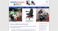 Desktop Screenshot of mobilityscootersdirectspain.com