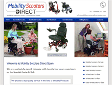 Tablet Screenshot of mobilityscootersdirectspain.com